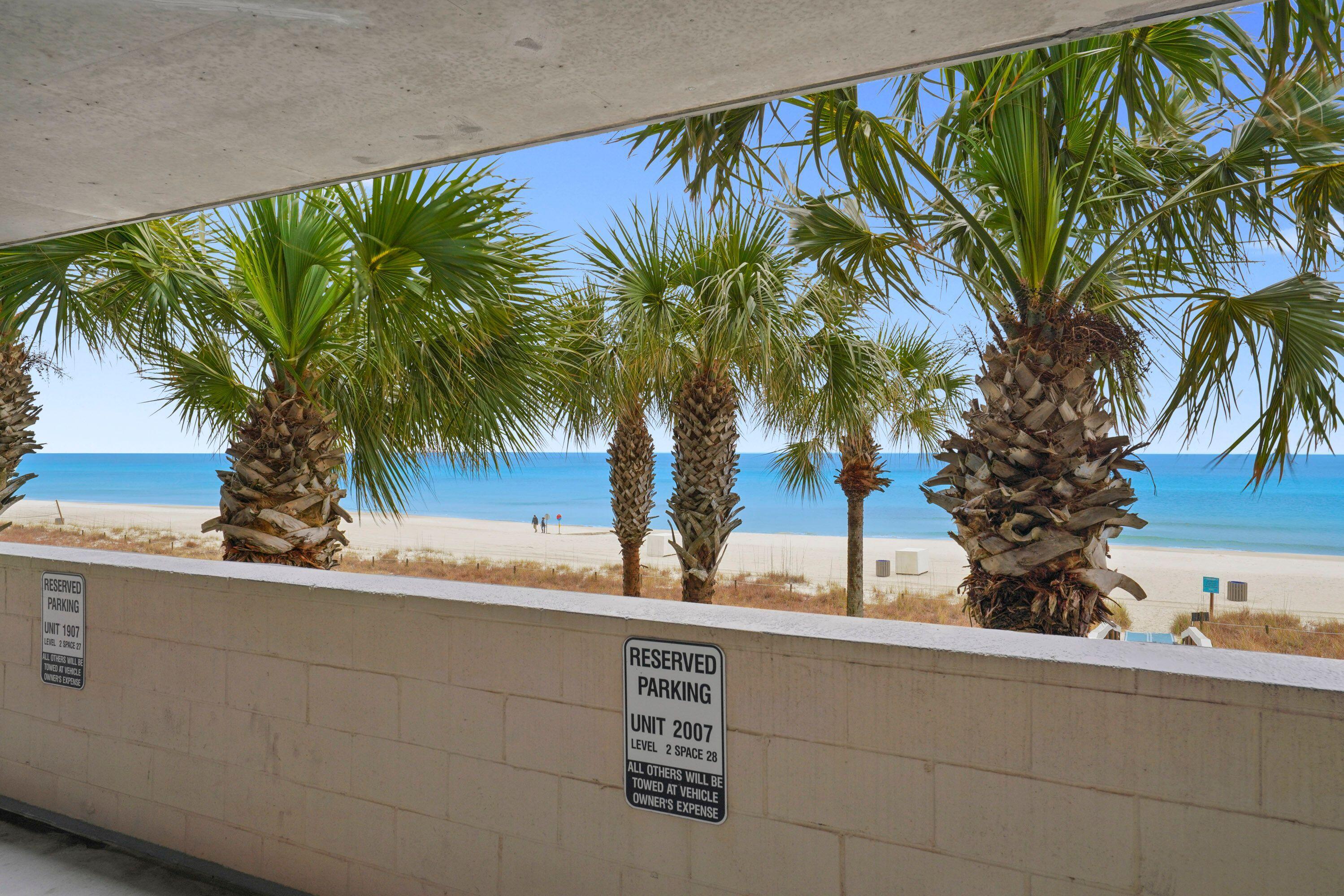 14415 Front Beach Road, Unit 2007 Panama City Beach, FL 32413 - Photo 22 of 26 a view of a palm tree with a palm tree