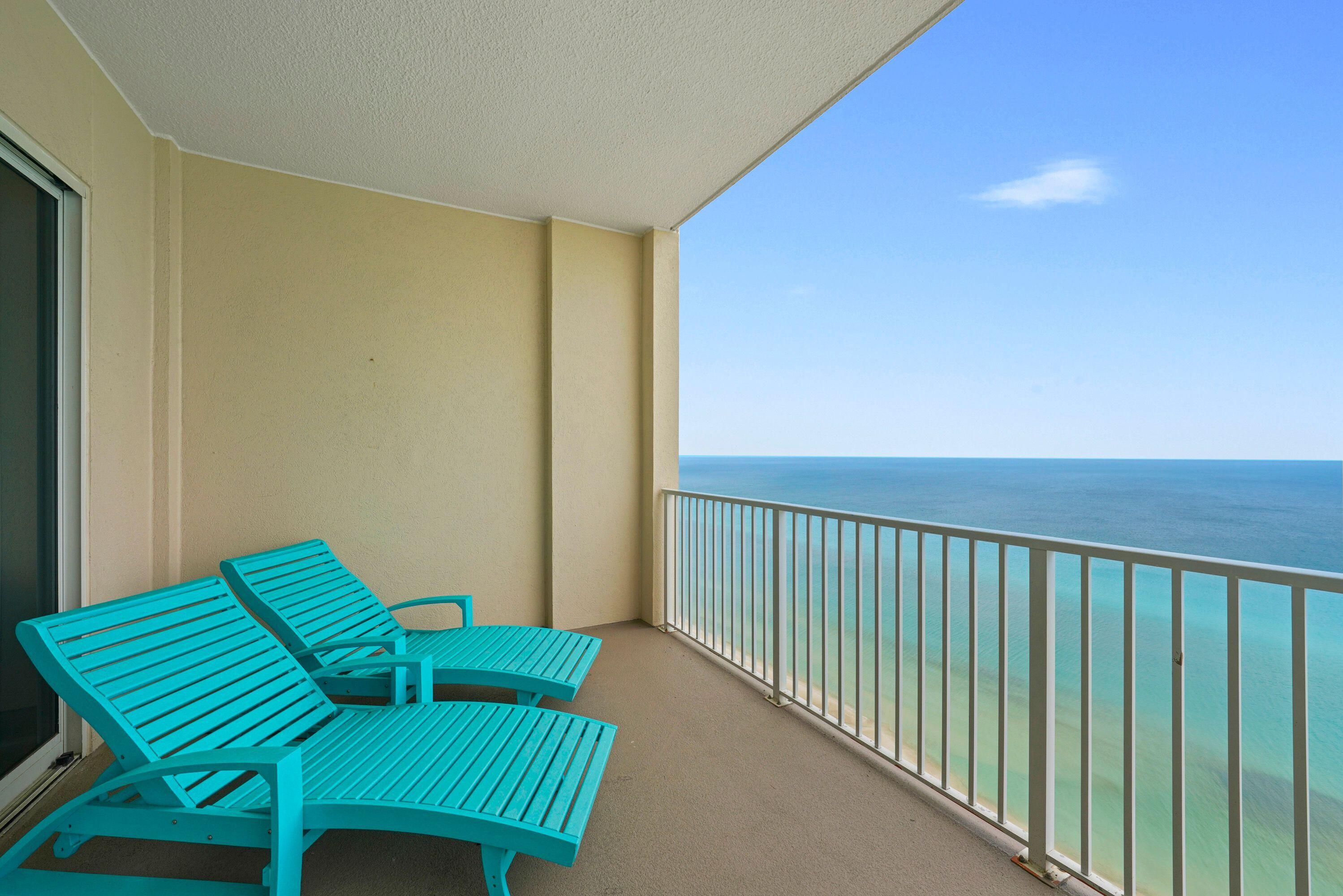 14415 Front Beach Road, Unit 2007 Panama City Beach, FL 32413 - Photo 3 of 26 a view of a chair in the balcony