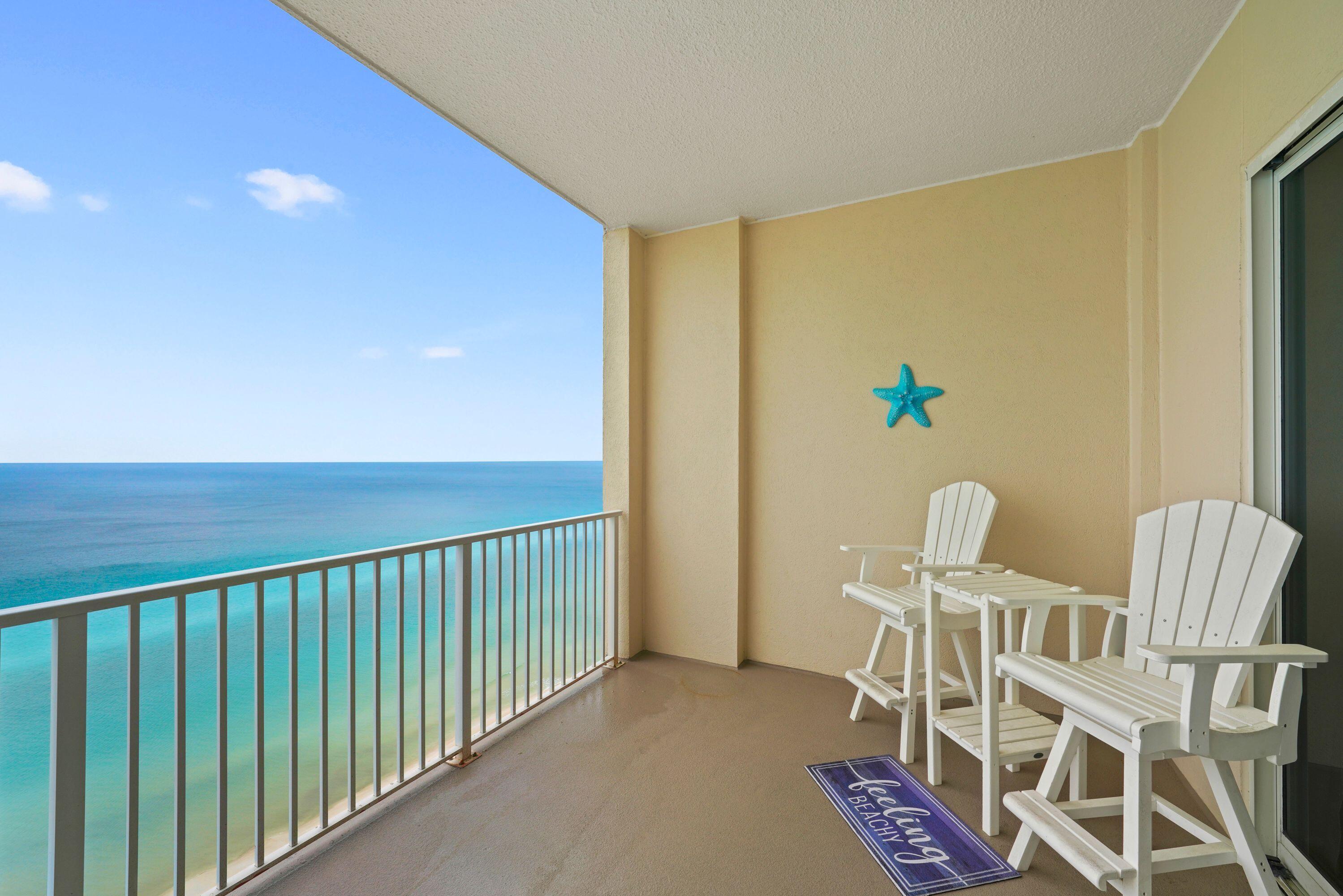 14415 Front Beach Road, Unit 2007 Panama City Beach, FL 32413 - Photo 4 of 26 a view of an chairs in the balcony