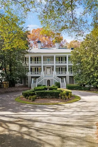 a view of a lake with mountains in the background