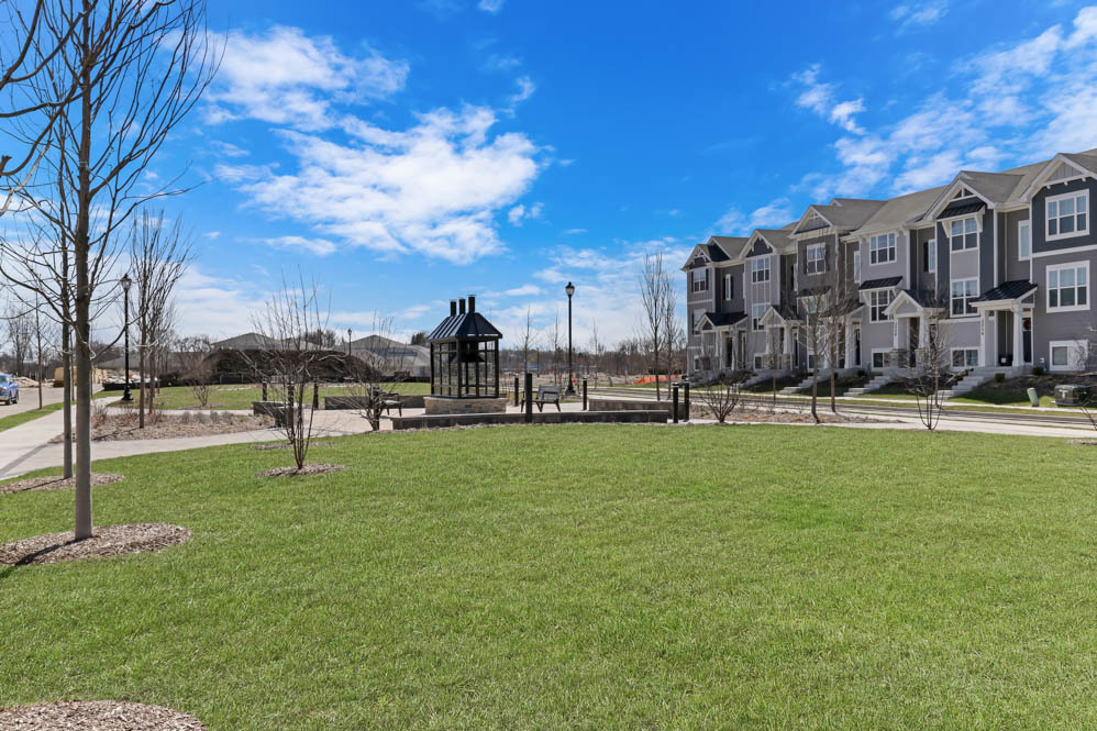 585 Yosemite Way Mundelein, IL 60060 - Photo 21 of 54 a city view with tall buildings and a yard