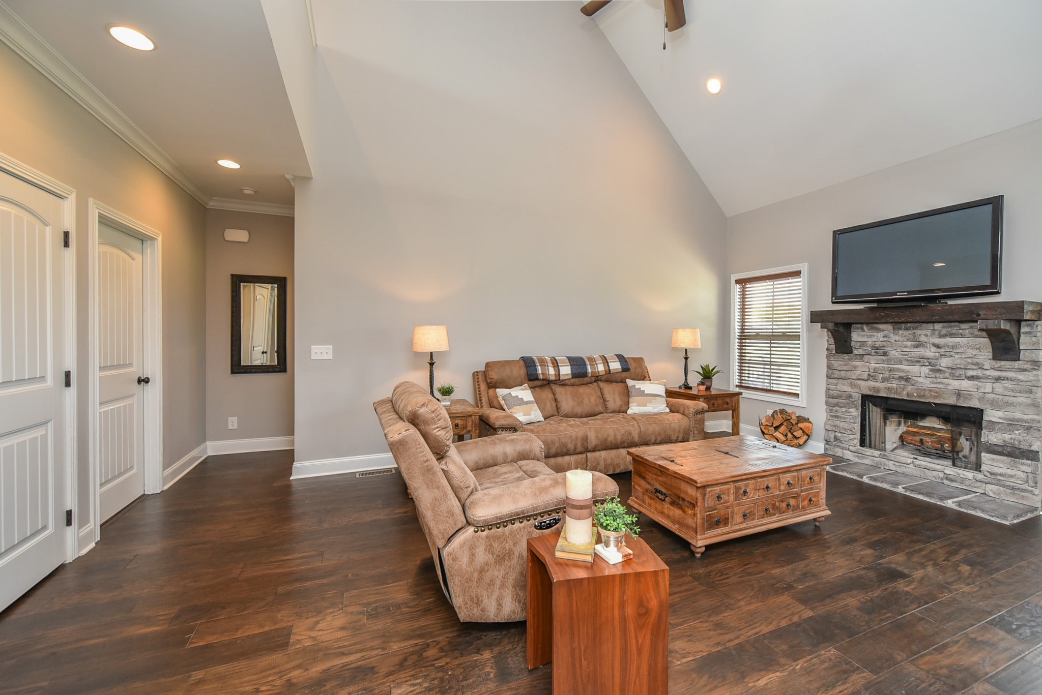 100 Edwards Road Lebanon, TN 37090 - Photo 8 of 36 a living room with furniture and a fireplace