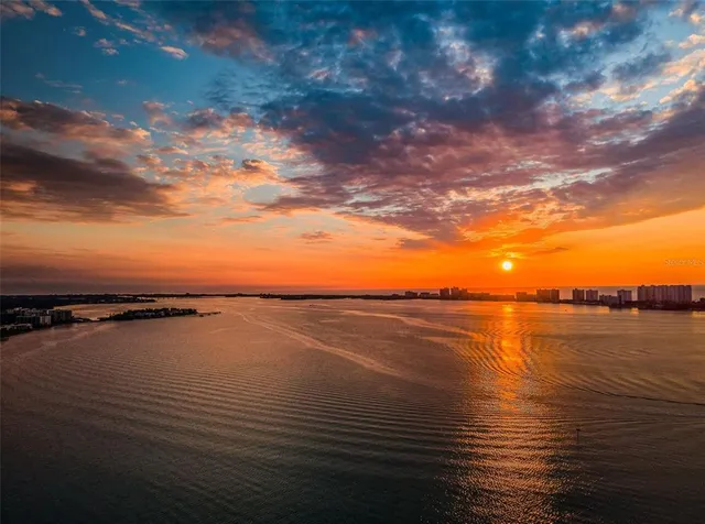 a view of an ocean and beach