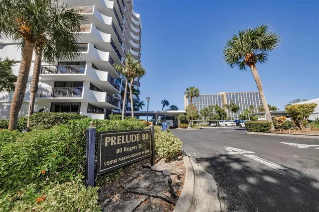 a front view of a building