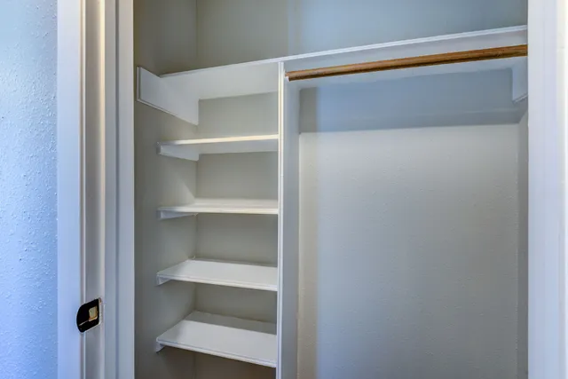 a close view of closet