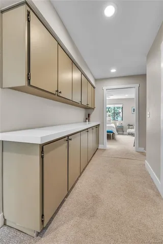 a view of hallway with stairs