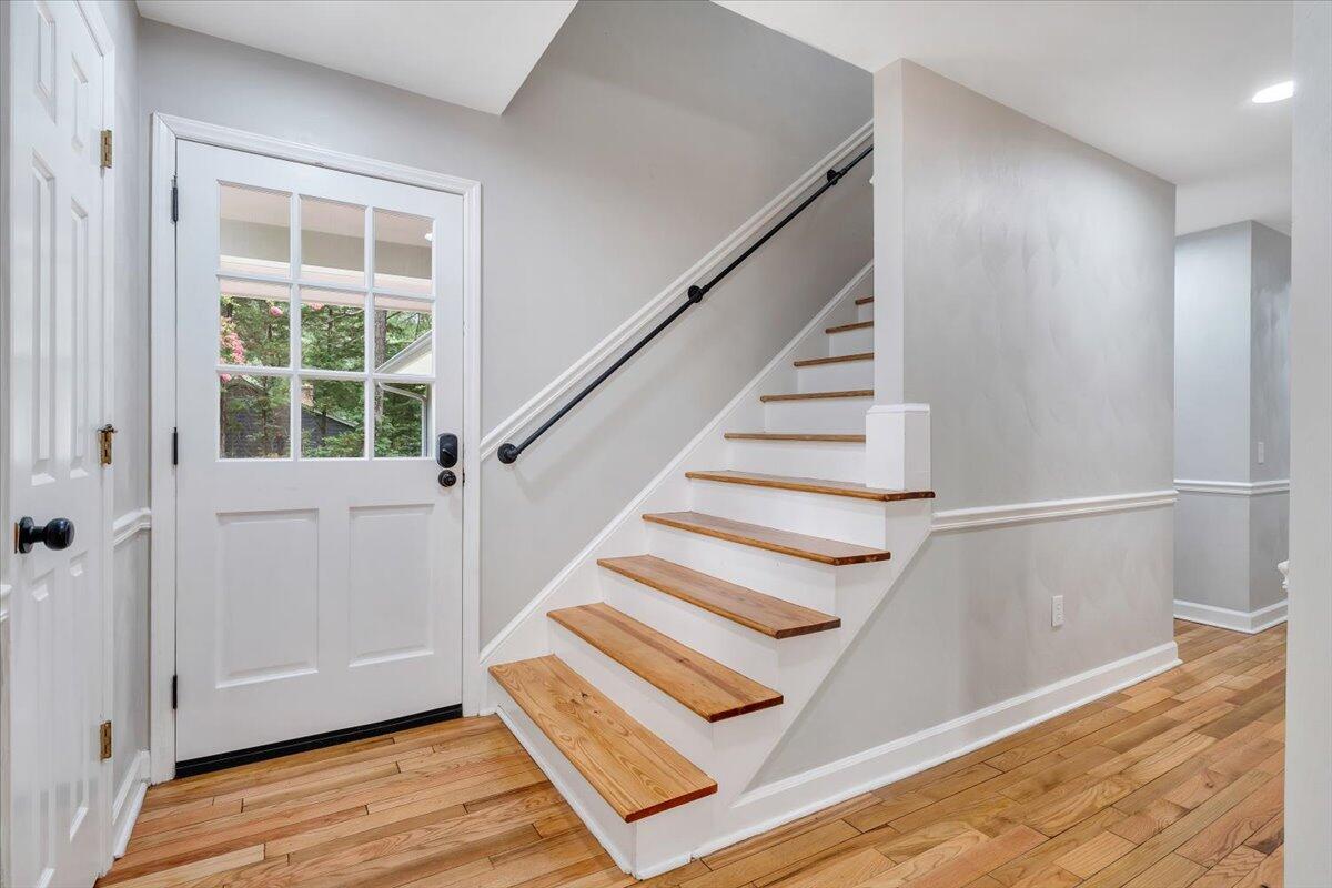 422 Willow Creek Road Rocky Mount, VA 24151 - Photo 5 of 70 a view of entryway with wooden floor and stairs