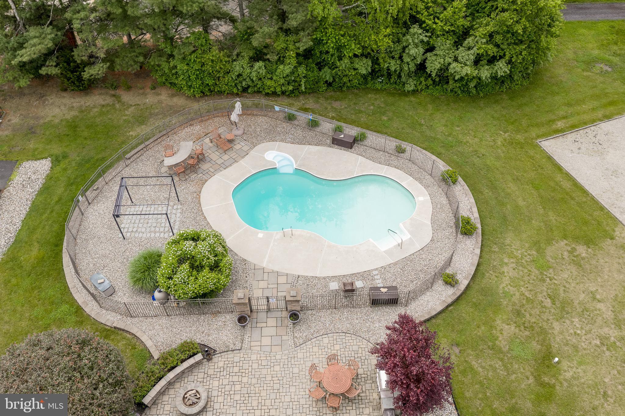 2 Dellaira Court Wrightstown, NJ 08562 - Photo 84 of 93 an aerial view of a house with outdoor space and swimming pool