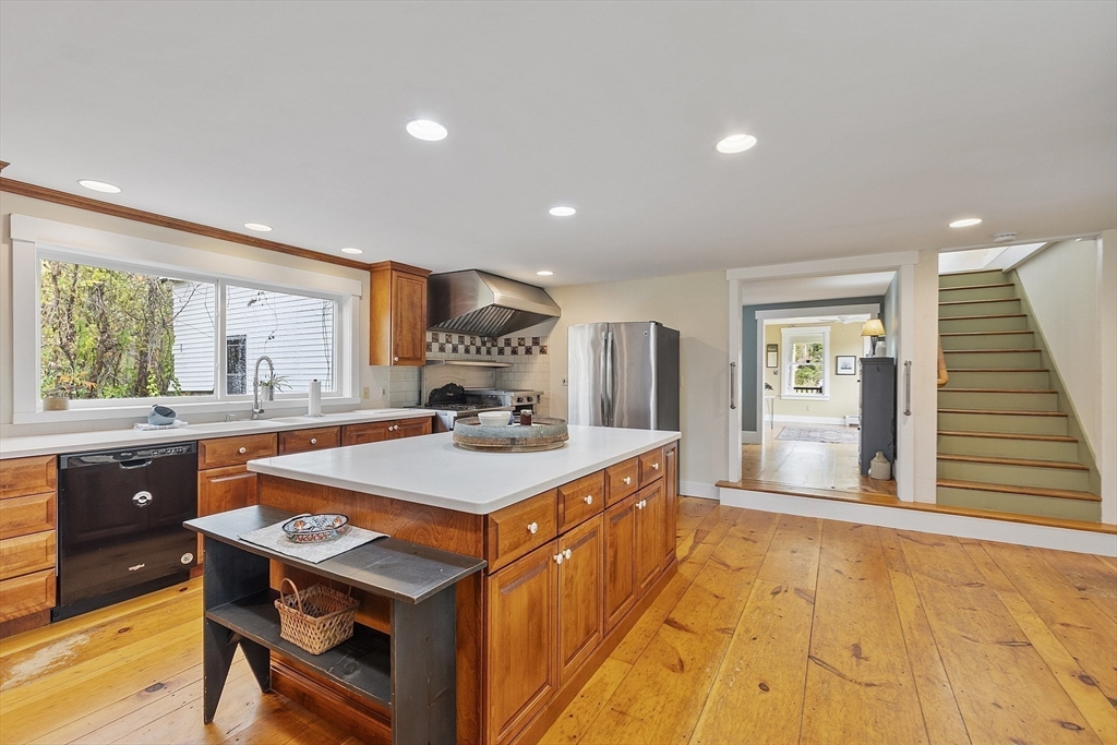 4 Elm Avenue Royalston, MA 01368 - Photo 19 of 42 a kitchen with stainless steel appliances granite countertop a sink a stove and a refrigerator