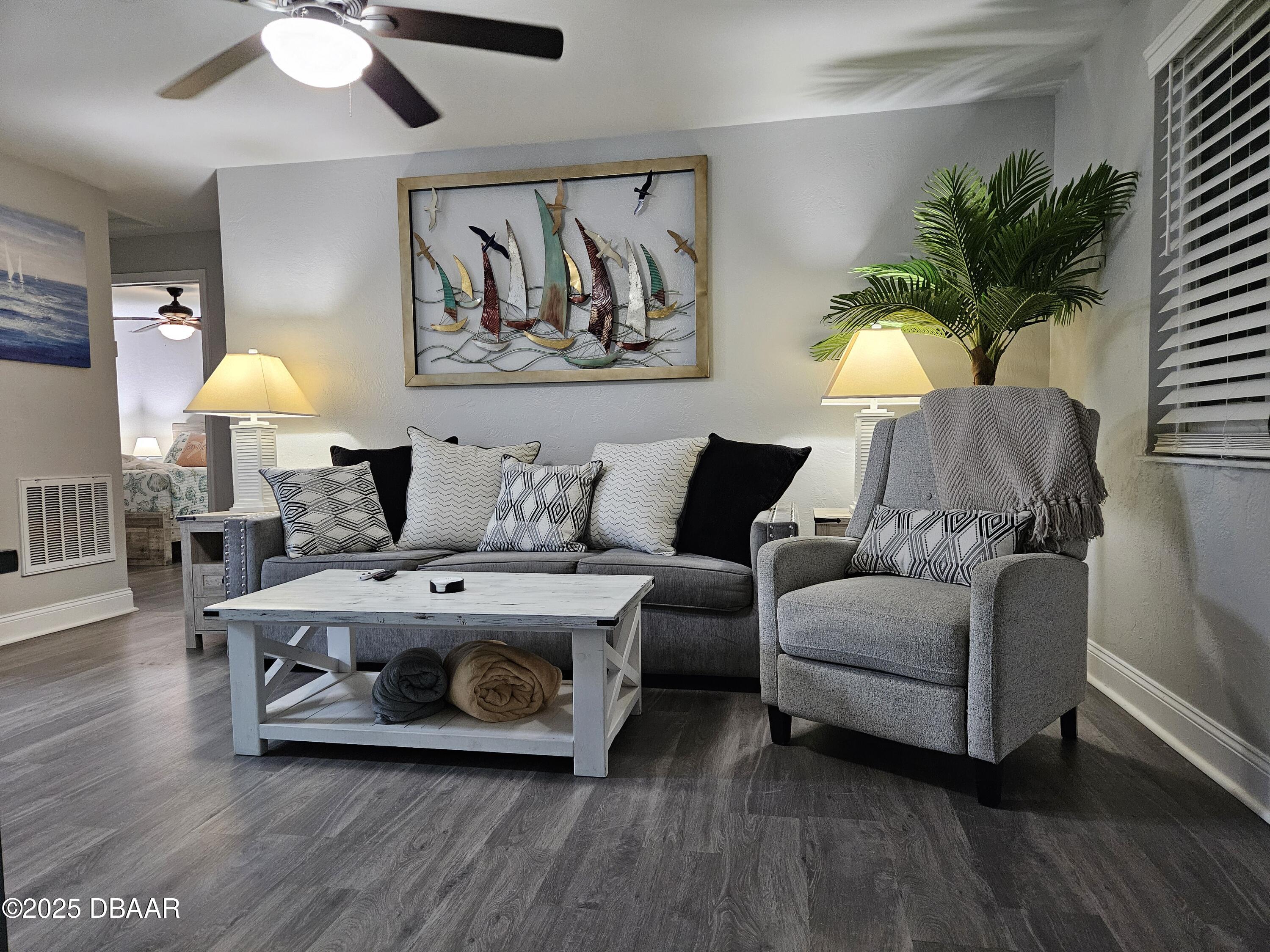 62 Rivershore Drive Ormond Beach, FL 32176 - Photo 10 of 27 a living room with furniture and a lamp