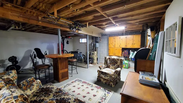 a view of a chairs room with furniture