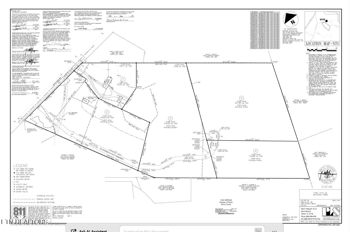 Lot 2 Richland Road Blaine, TN 37709 - Photo 29 of 31 Survey Shot of Final