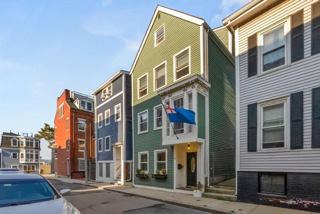 a front view of a multi story building