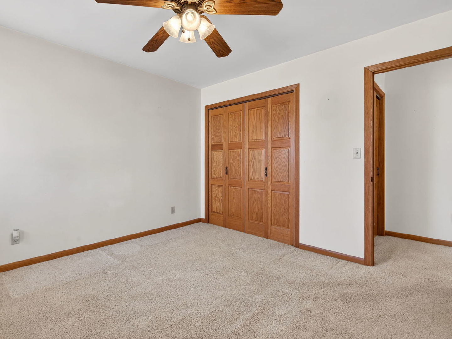 185 North Dewey Street Diamond, IL 60416 - Photo 21 of 39 an empty room with a chandelier fan