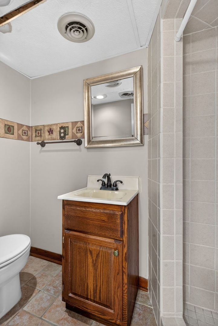 185 North Dewey Street Diamond, IL 60416 - Photo 32 of 39 a bathroom with a sink a toilet and mirror