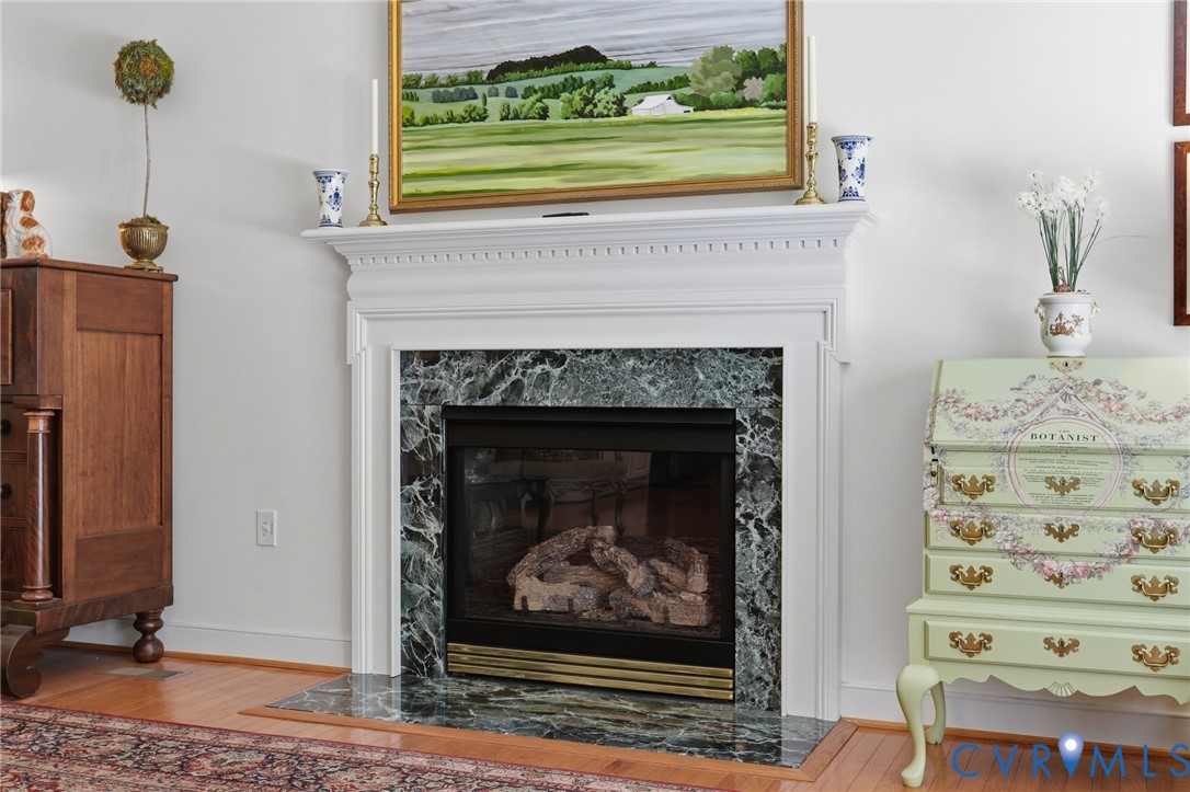13424 Tipple Point Road Midlothian, VA 23114 - Photo 19 of 53 a living room with a fireplace and a floor to ceiling window