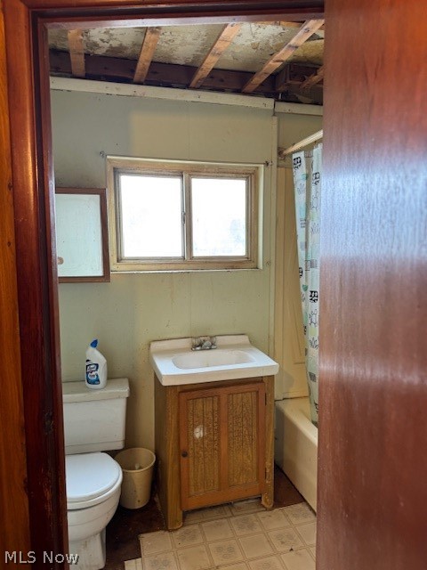 626 High Street Wellsburg, WV 26070 - Photo 16 of 18 Full bath with vanity, light flooring, and shower / bath combination with curtain