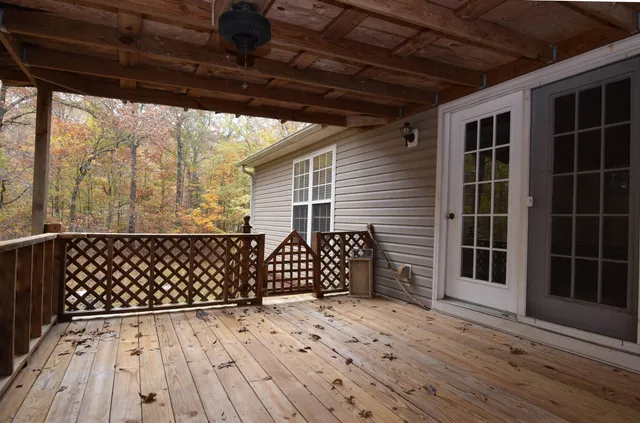 a view of a black gate