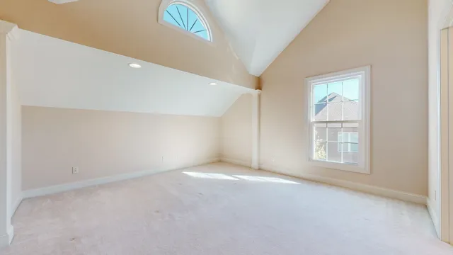 an empty room with a natural light