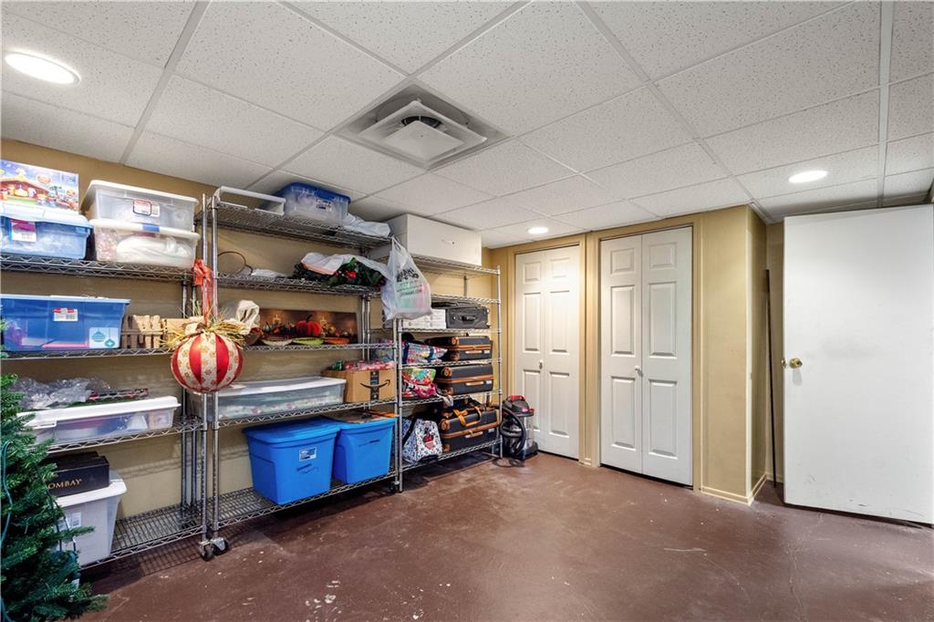538 Old Hickory Ridge Road Washington, PA 15301 - Photo 28 of 44 Large room with double closets in basement. Just add flooring.