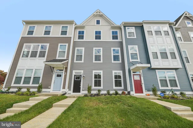 front view of a brick building