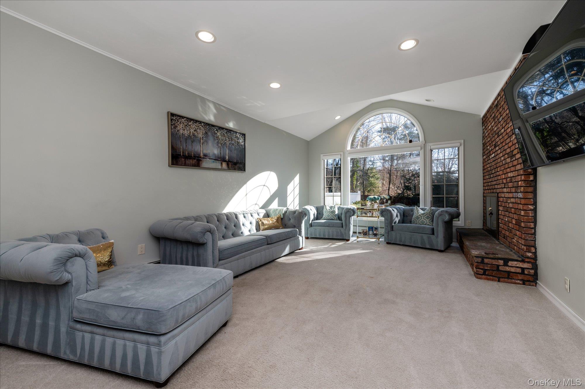 200 Hummingbird Drive East Hills, NY 11576 - Photo 9 of 29 a living room with furniture and a flat screen tv