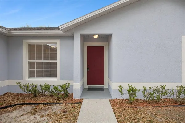 a front view of a house