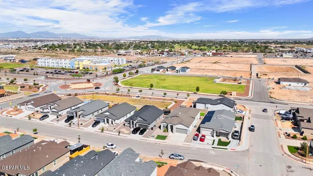 an aerial view of a city