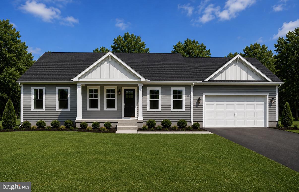 Charming modern home with lush greenery.
