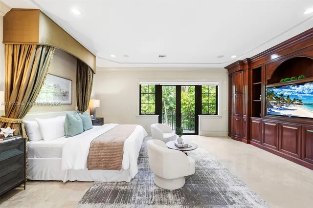 a backyard of a house with a lake view