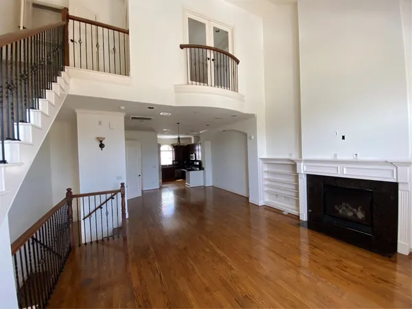 a view of livingroom with furniture and fireplace