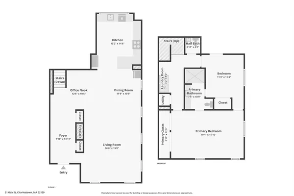 $1,297,500 | 21 Oak Street, Unit 1, Boston, MA 02129