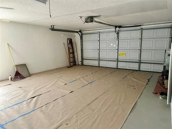 a view of a garage room