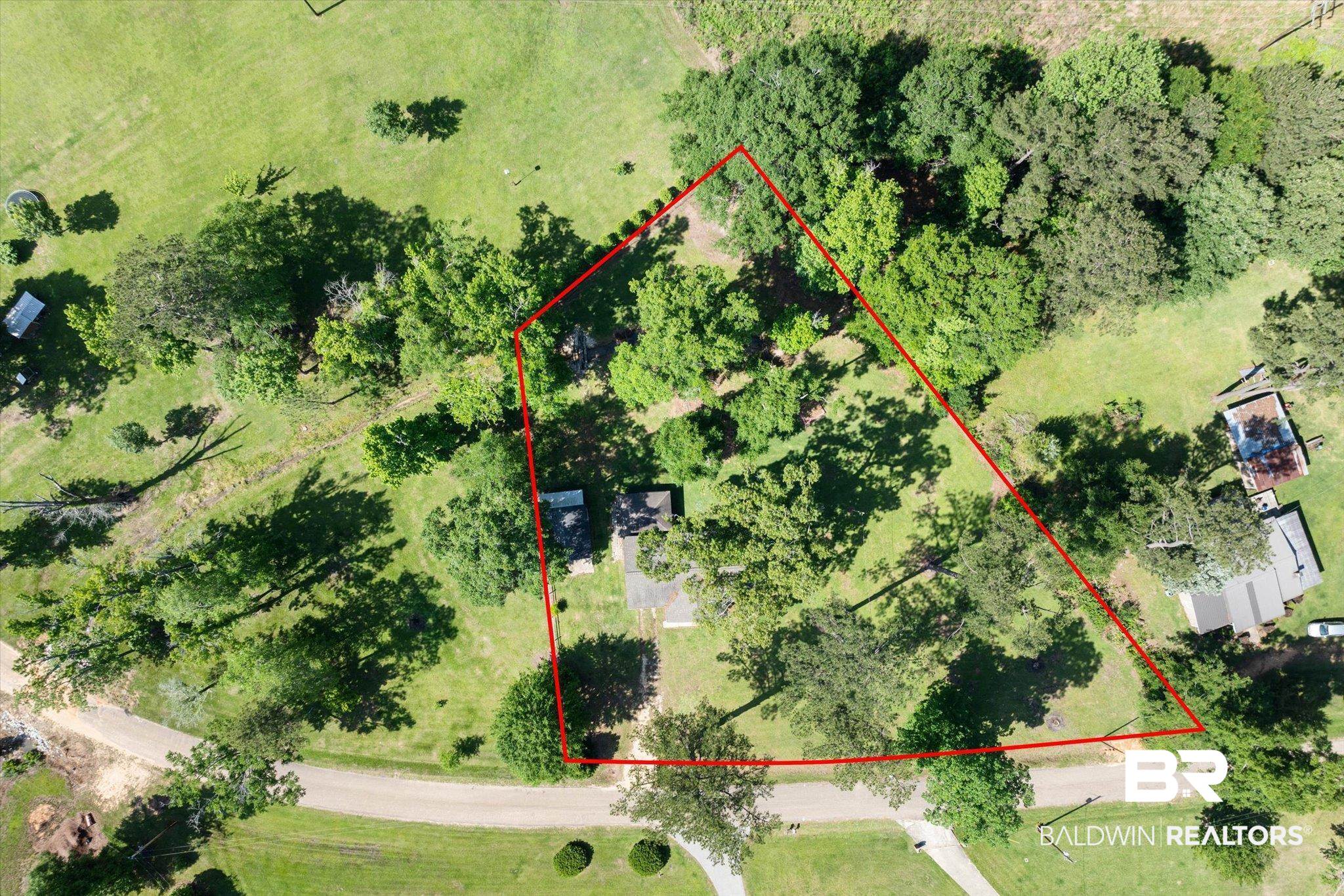 427 Upper Ferry Road Leroy, AL 36548 - Photo 24 of 37 Aerial view of property's location featuring property parcel outlined