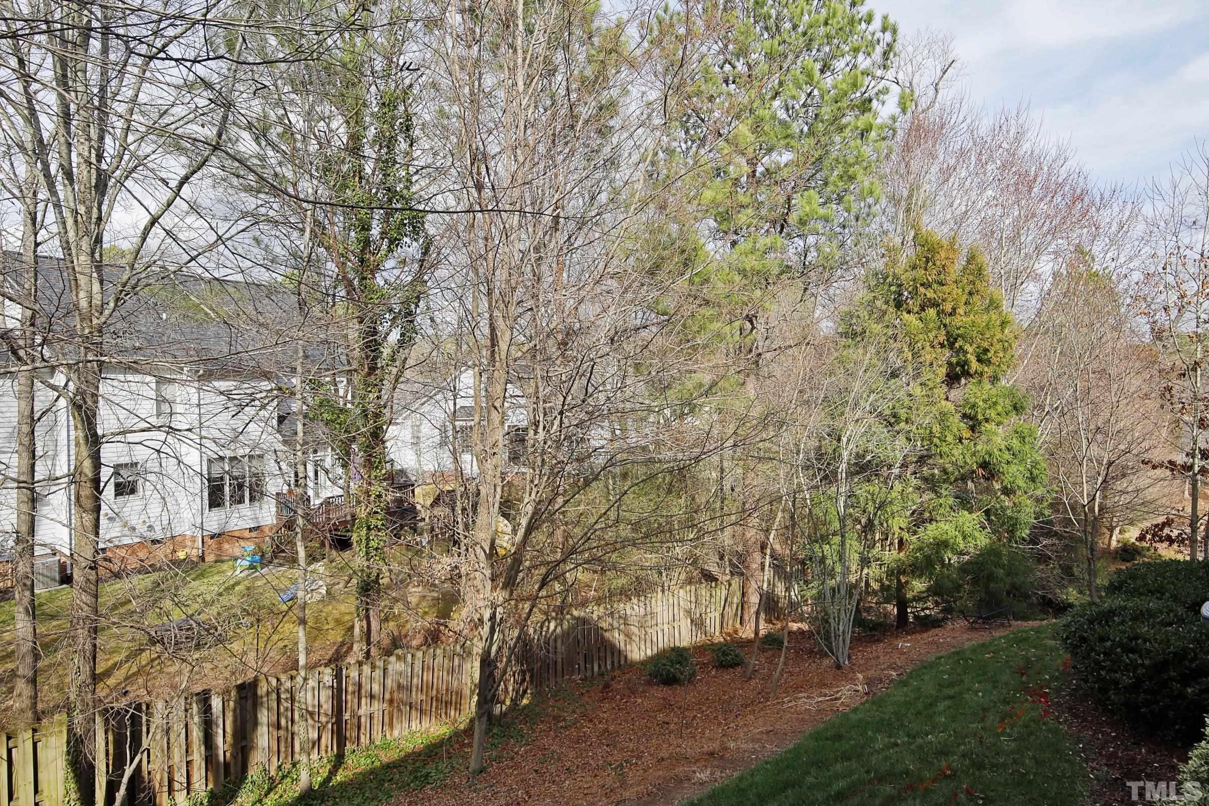 143 Cofield Circle Durham, NC 27707 - Photo 26 of 43 a view of a yard with plants and trees