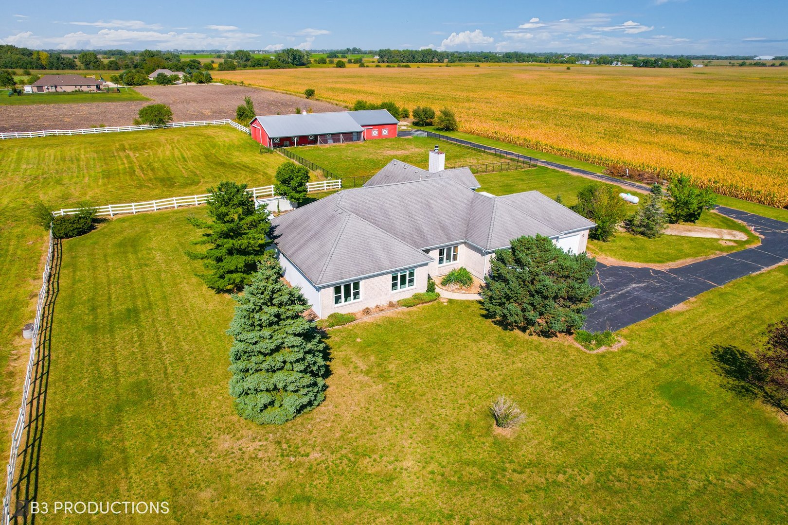 10814 West Bruns Road Monee, IL 60449 - Photo 1 of 39 an aerial view of a house with a ocean view