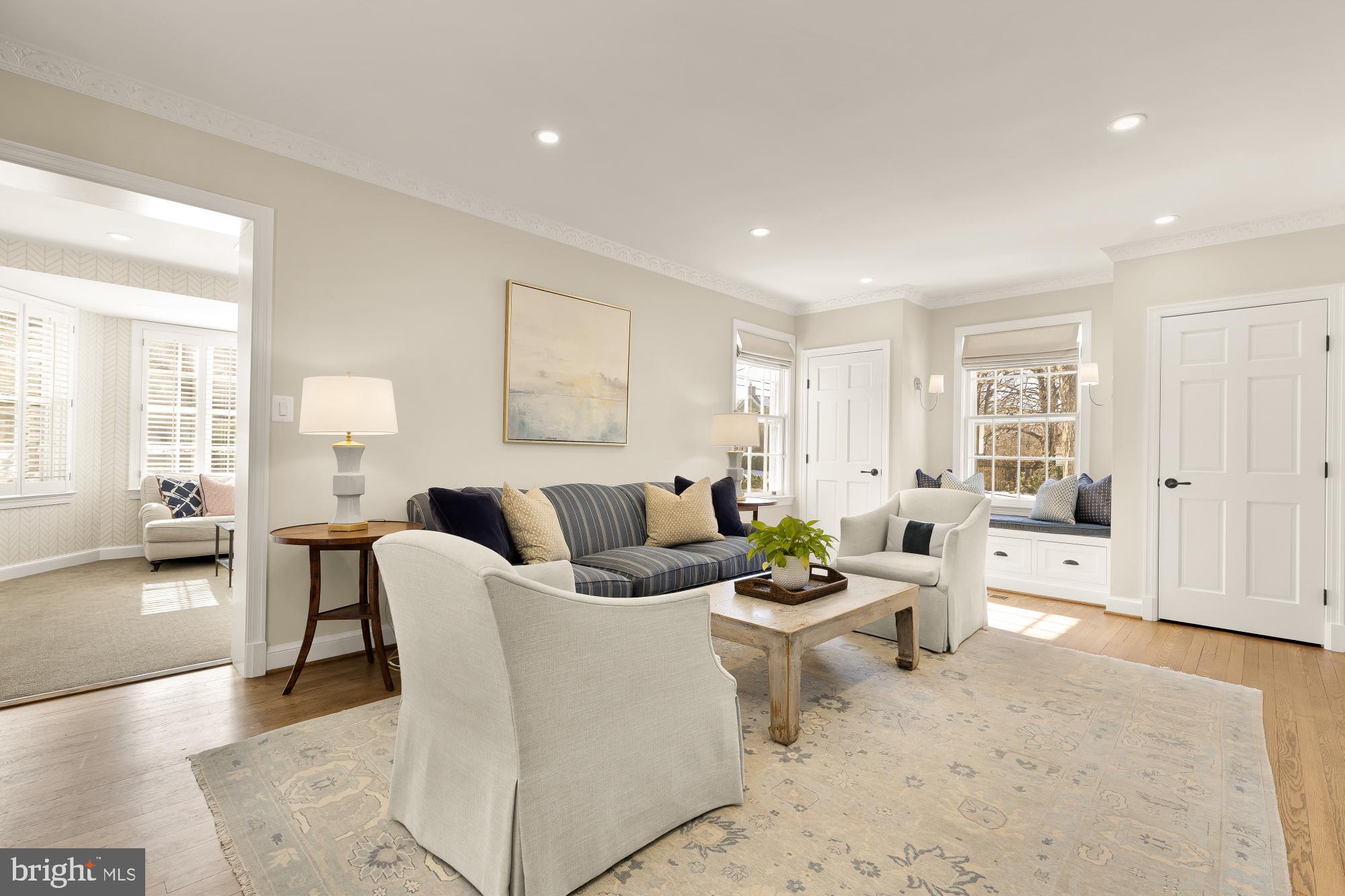 4501 47th Street Northwest Washington, DC 20016 - Photo 14 of 61 a living room with furniture and wooden floor