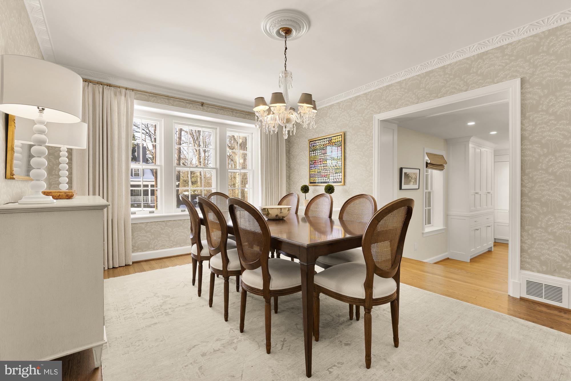 4501 47th Street Northwest Washington, DC 20016 - Photo 15 of 61 a view of a a dining room with furniture window and outside view