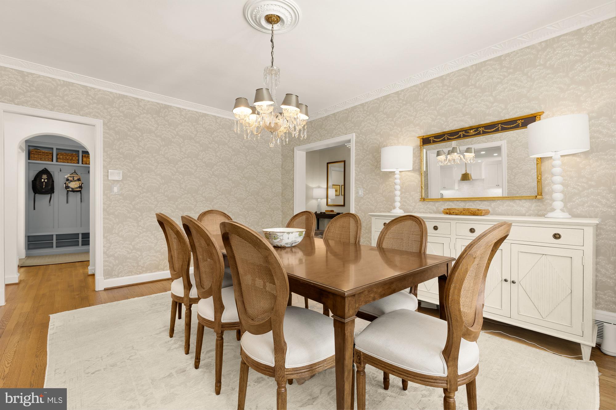 4501 47th Street Northwest Washington, DC 20016 - Photo 17 of 61 a view of a dining room with furniture and wooden floor