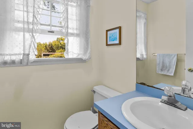 a bathroom with a toilet a sink and a window