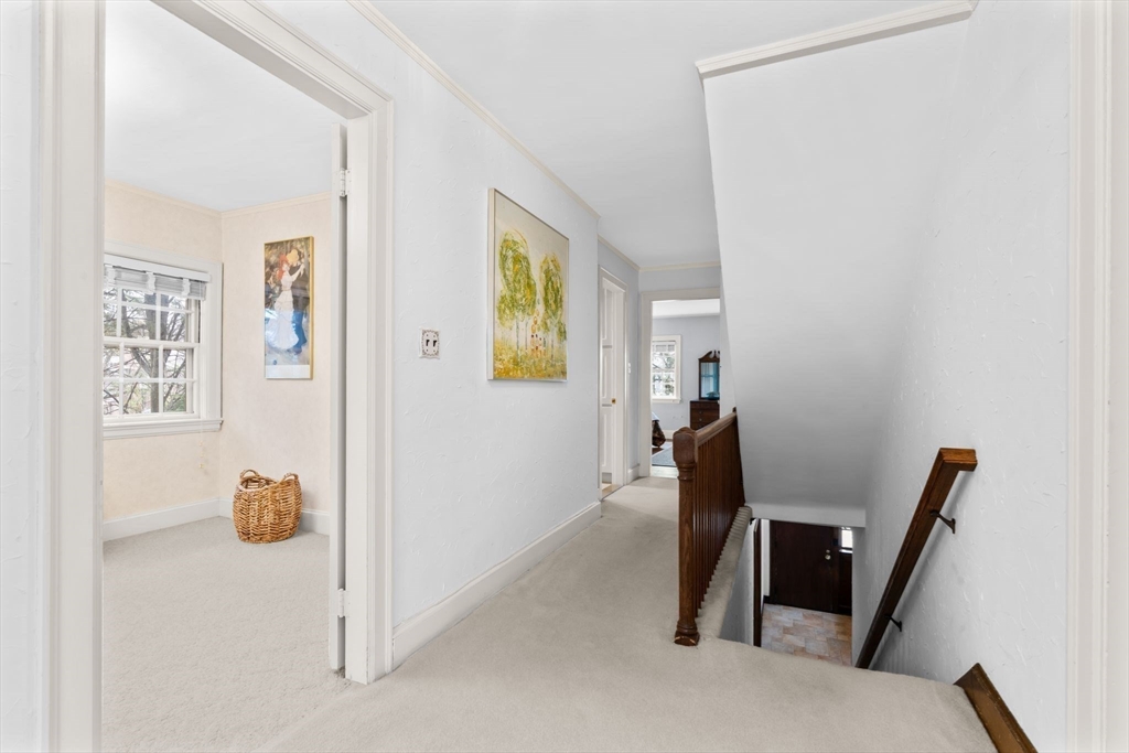 30 Pine Ridge Road Medford, MA 02155 - Photo 21 of 42 a view of hallway with livingroom and stairs
