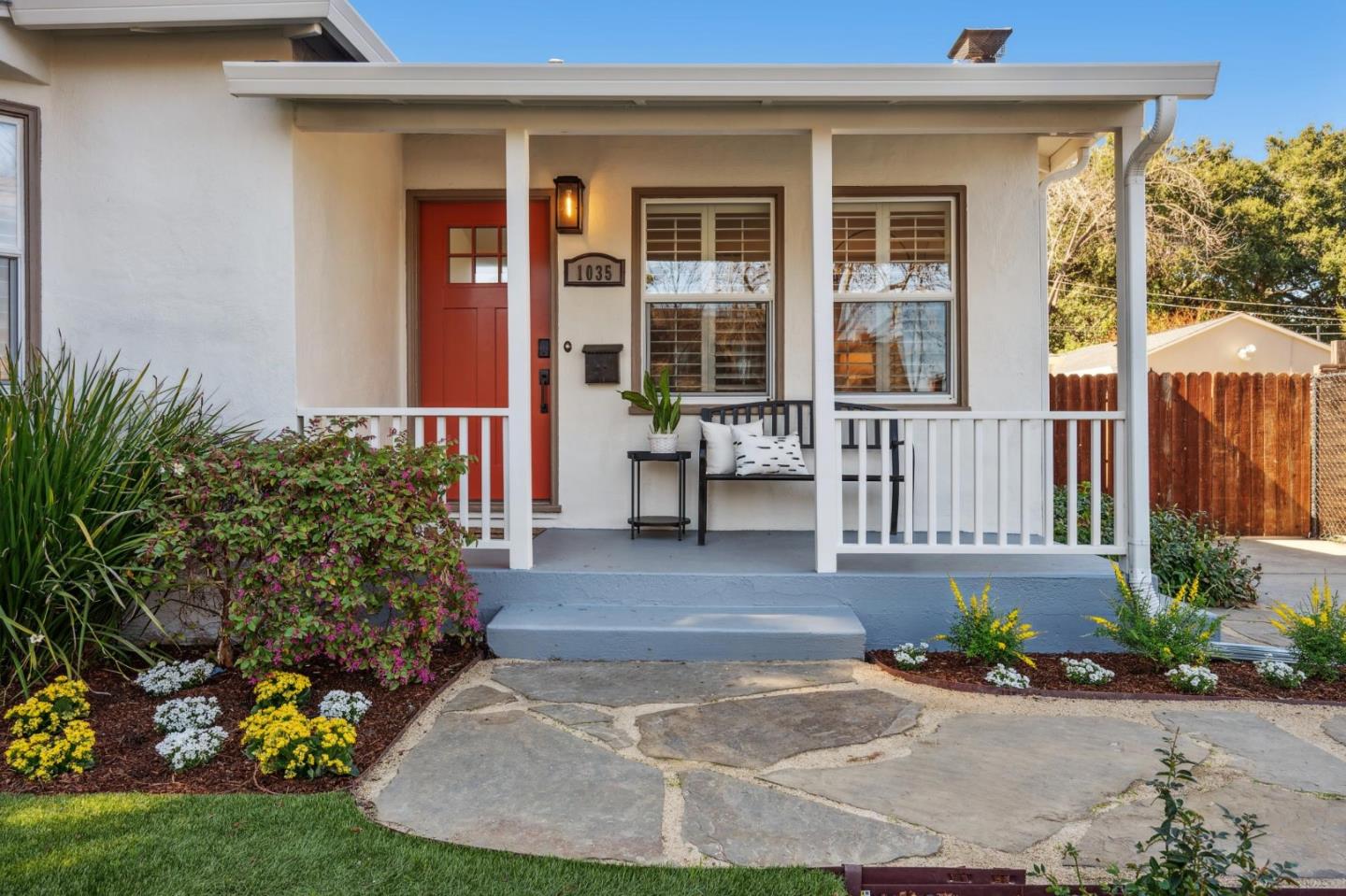 1035 Henderson Avenue Menlo Park, CA 94025 - Photo 12 of 38 front view of a house with a yard