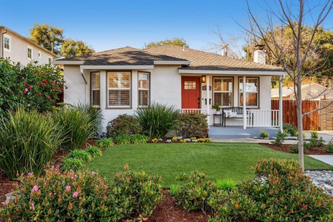 1035 Henderson Avenue Menlo Park, CA 94025 - Photo 2 of 38 a front view of a house with a yard