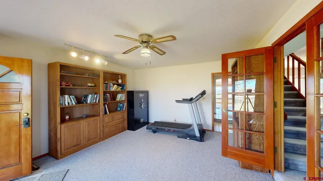 a view of an empty room and window