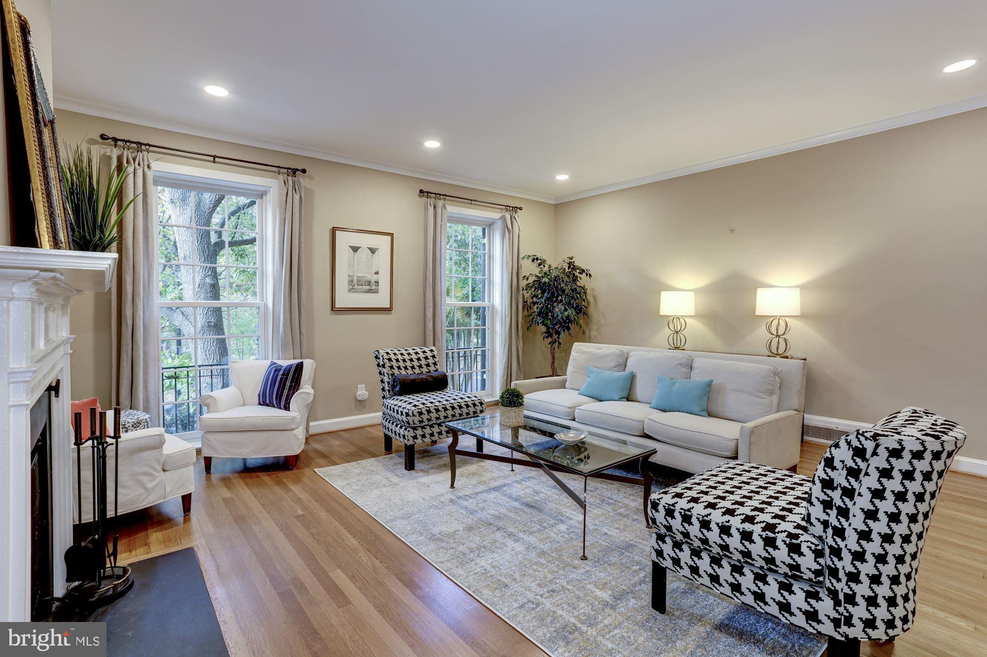2543 Waterside Drive Northwest Washington, DC 20008 - Photo 18 of 41 Spacious Formal Living Room w Fire Place