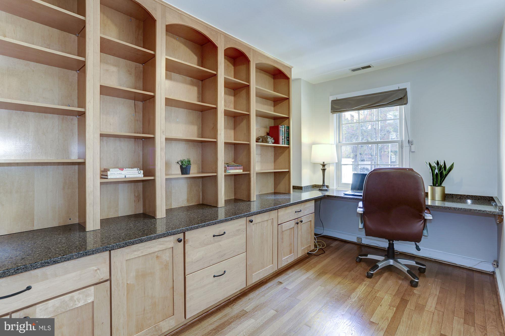 2543 Waterside Drive Northwest Washington, DC 20008 - Photo 30 of 41 3rd Level Office with Custom Cabinetry