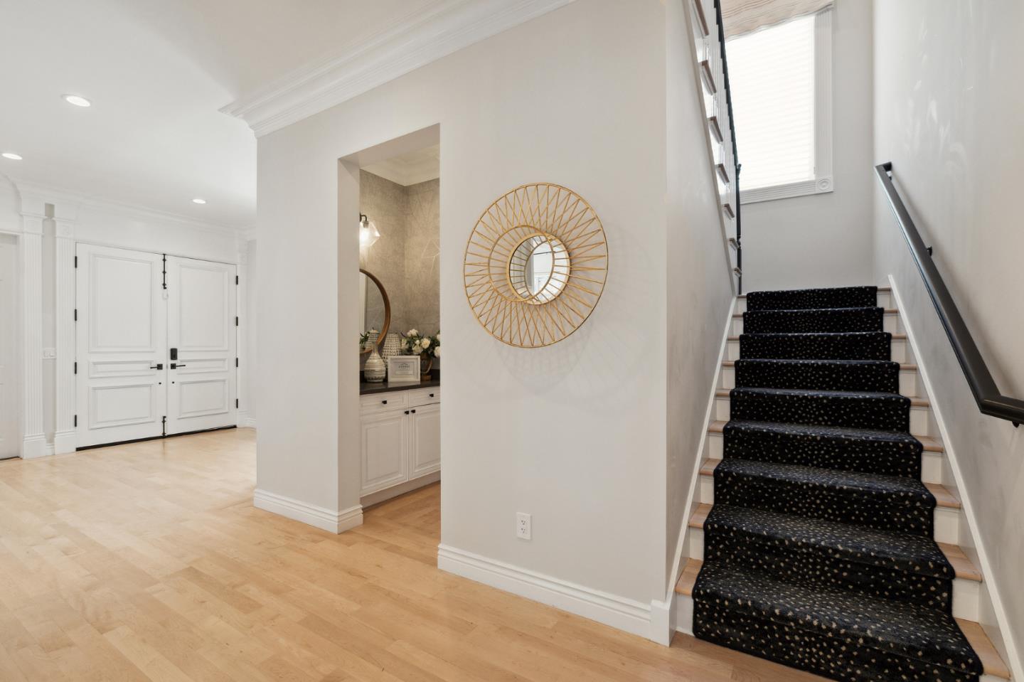 1330 Benito Avenue Burlingame, CA 94010 - Photo 22 of 60 a view of a hallway with entryway wooden floor and front door