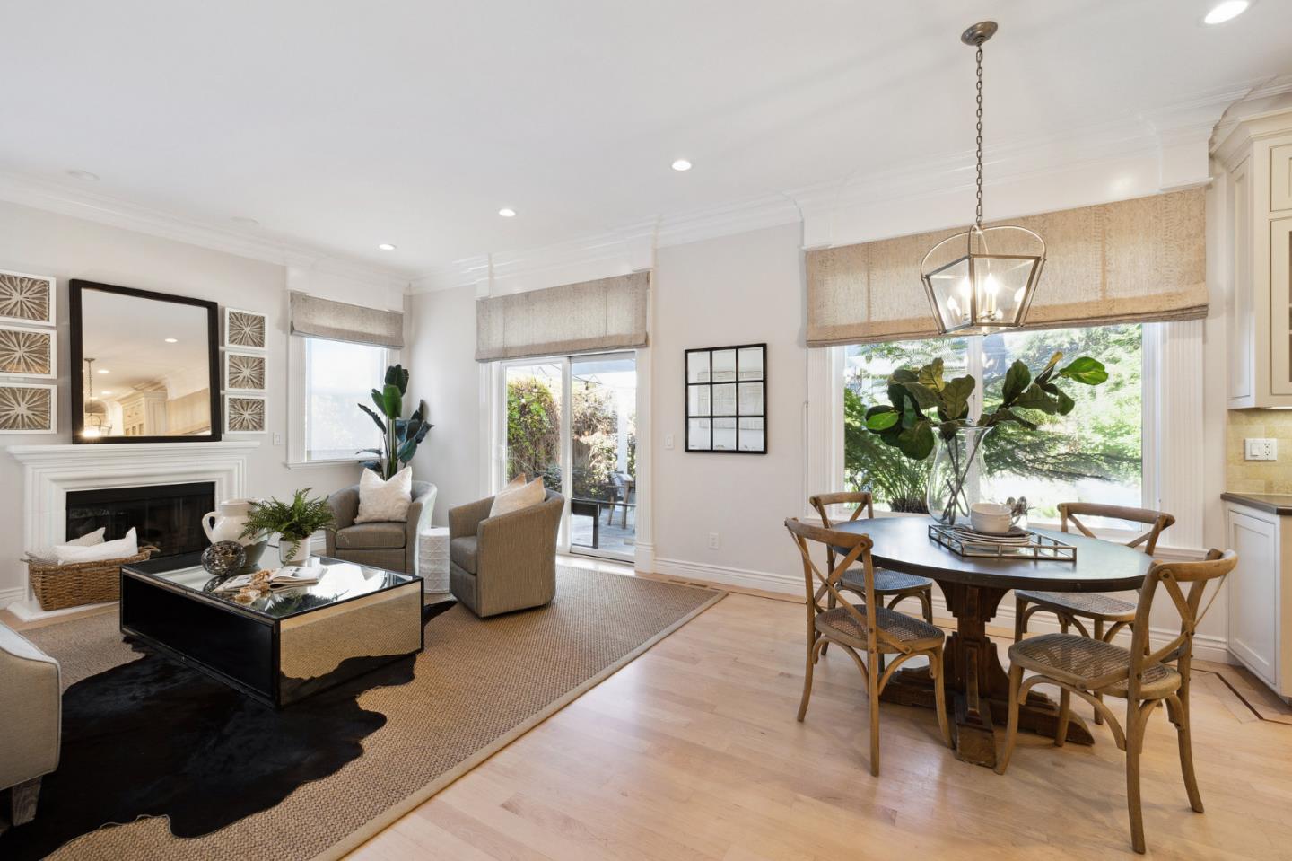 1330 Benito Avenue Burlingame, CA 94010 - Photo 25 of 60 a living room with furniture and a chandelier