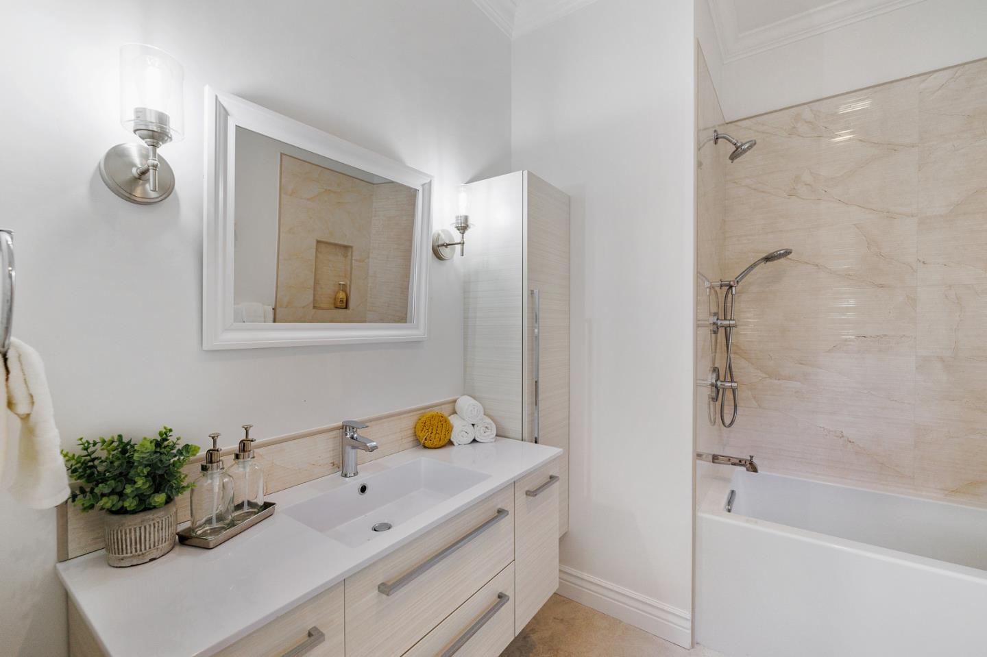1330 Benito Avenue Burlingame, CA 94010 - Photo 46 of 60 a bathroom with a tub sink and mirror