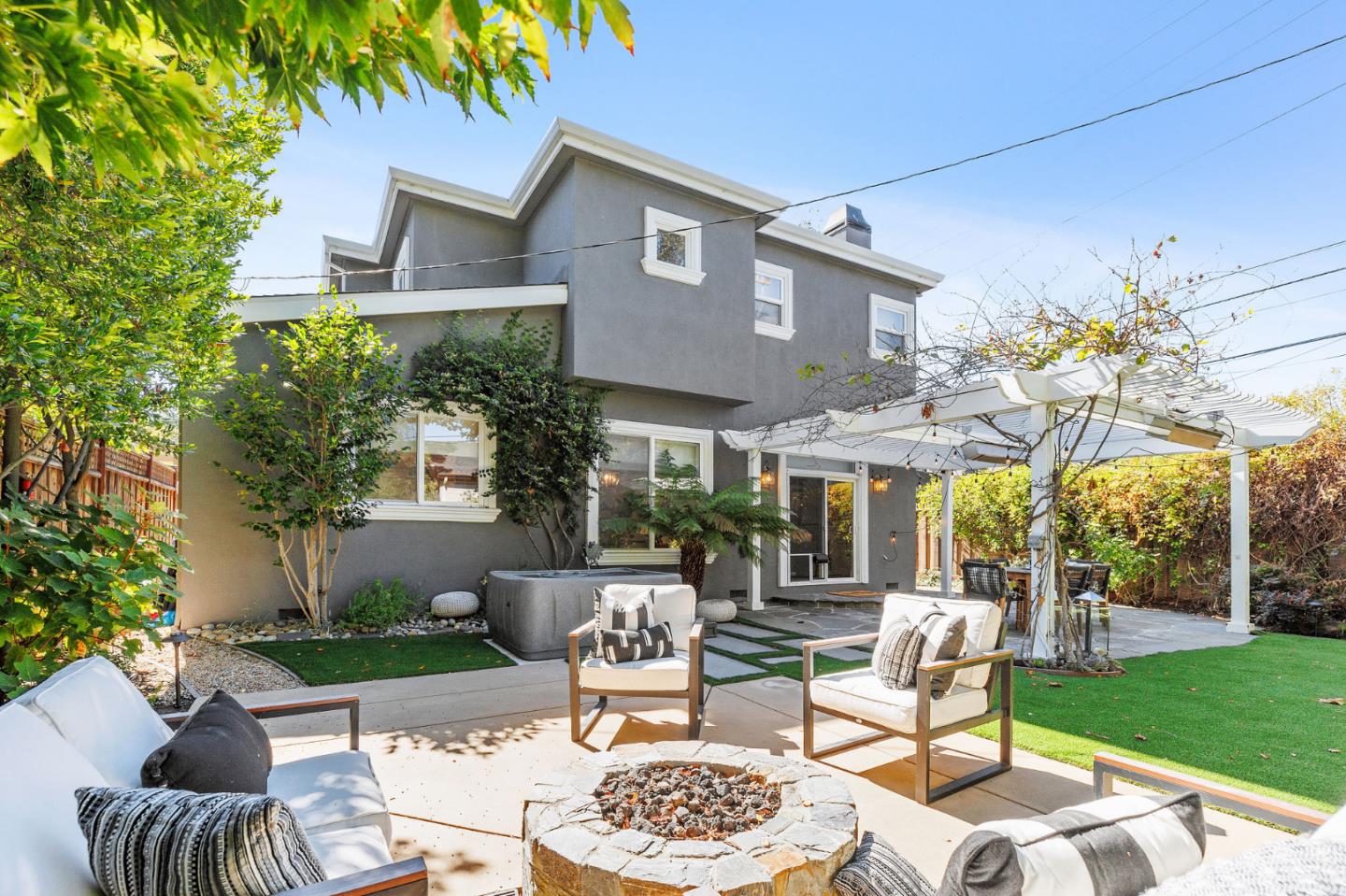 1330 Benito Avenue Burlingame, CA 94010 - Photo 53 of 60 a view of a patio with couches table and chairs and potted plants